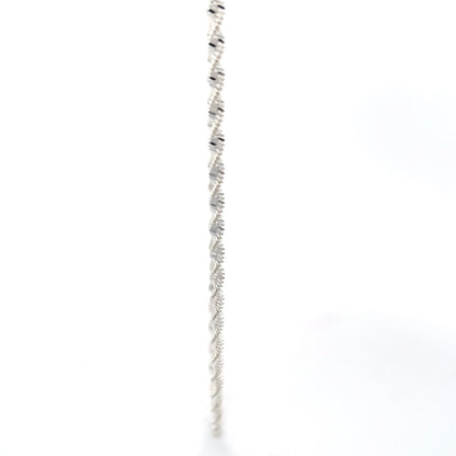 Silver Helix 925 Sterling Silver Twisted Rope Chain Necklace