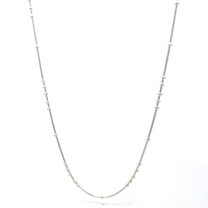 Orbit Flow 925 Sterling Silver Beaded Snake Chain Necklace