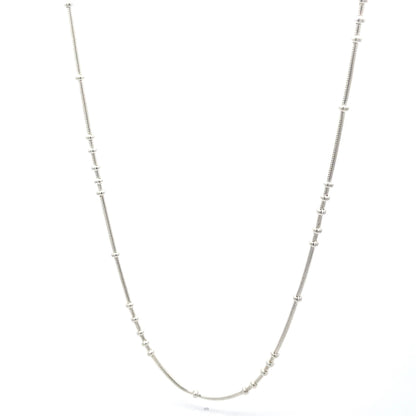 Orbit Flow 925 Sterling Silver Beaded Snake Chain Necklace