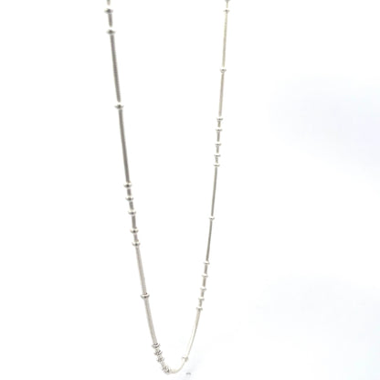 Orbit Flow 925 Sterling Silver Beaded Snake Chain Necklace