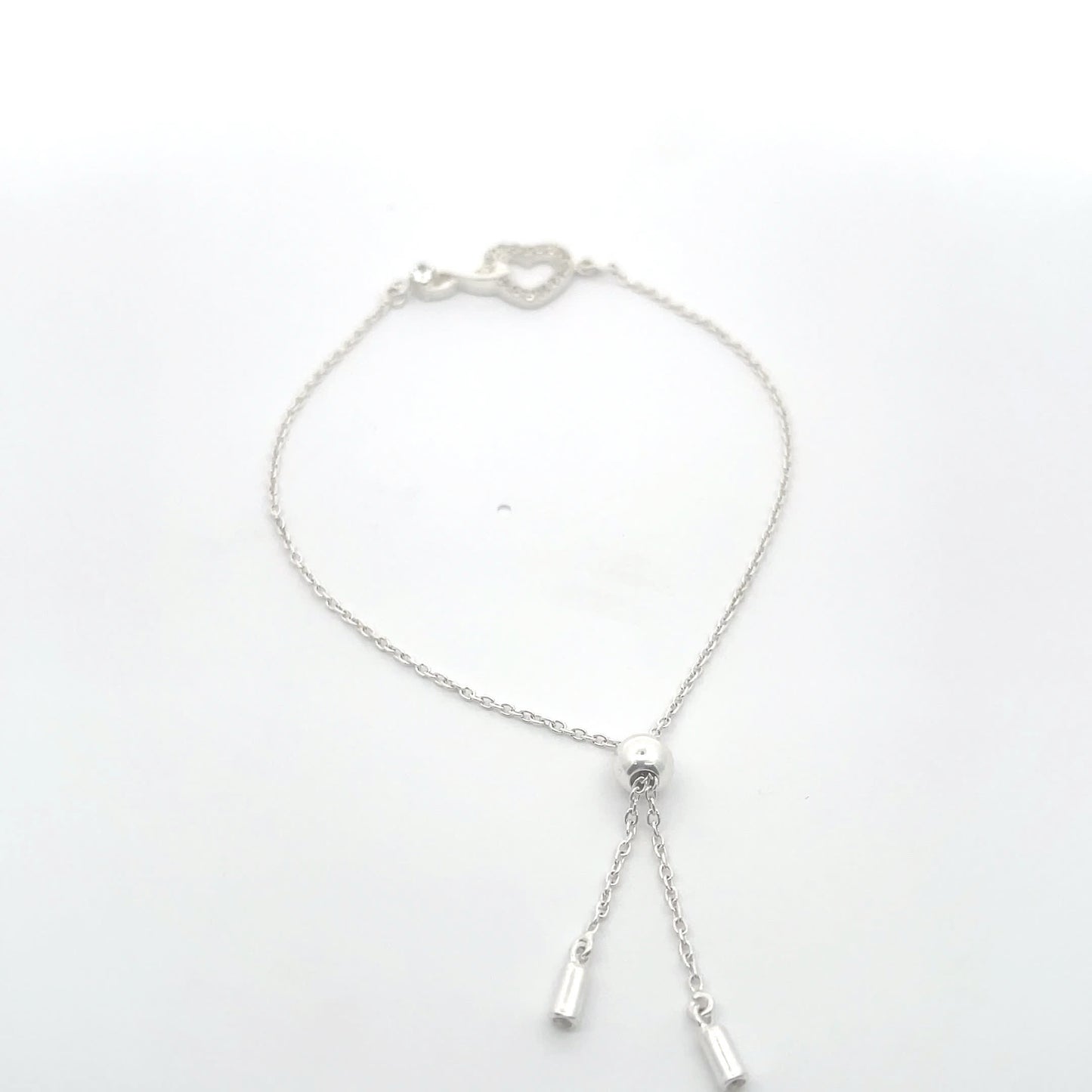 Heart infinity adjustable bracelet