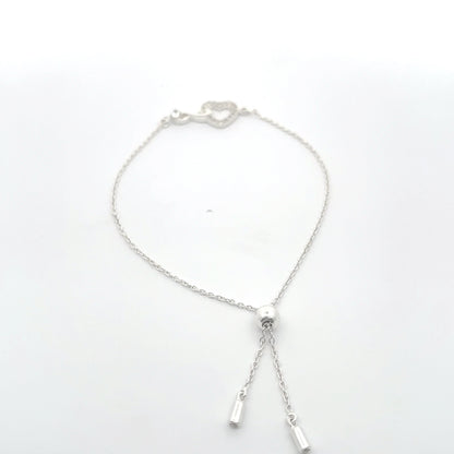 Heart infinity adjustable bracelet