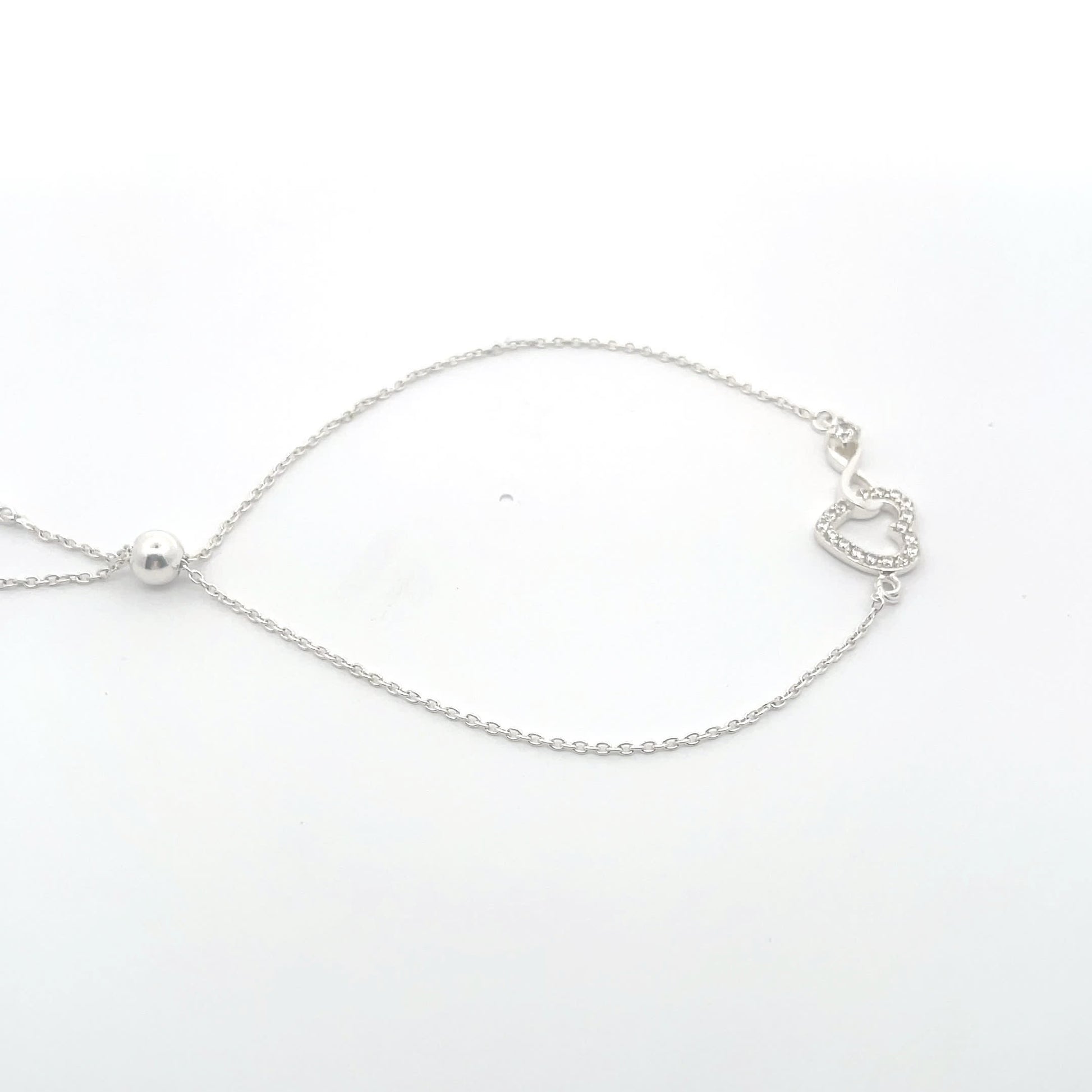 Heart infinity adjustable bracelet