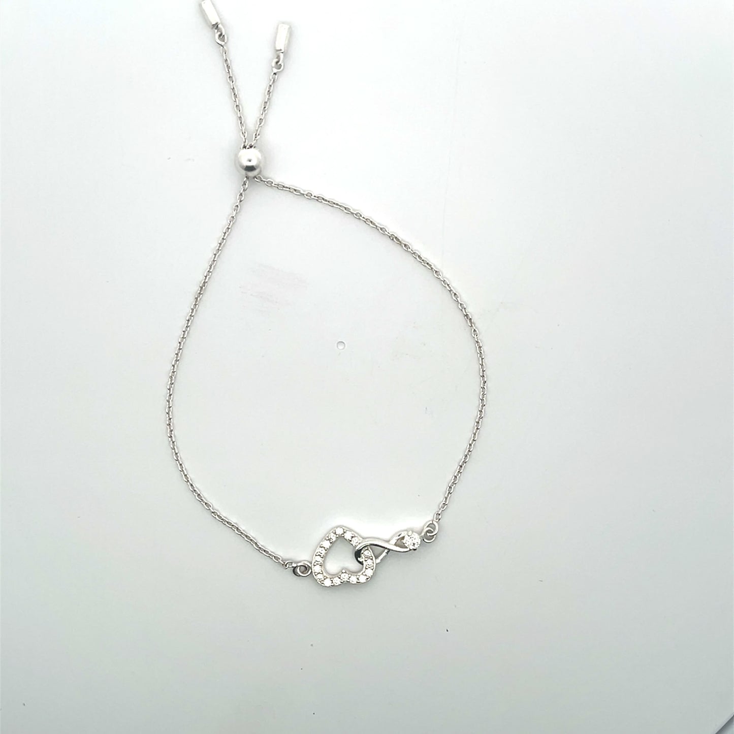 Heart infinity adjustable bracelet
