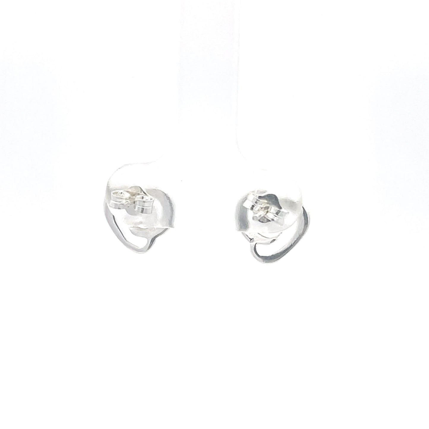 Herzförmige Ohrstecker aus 925er Silber mit Kristallen