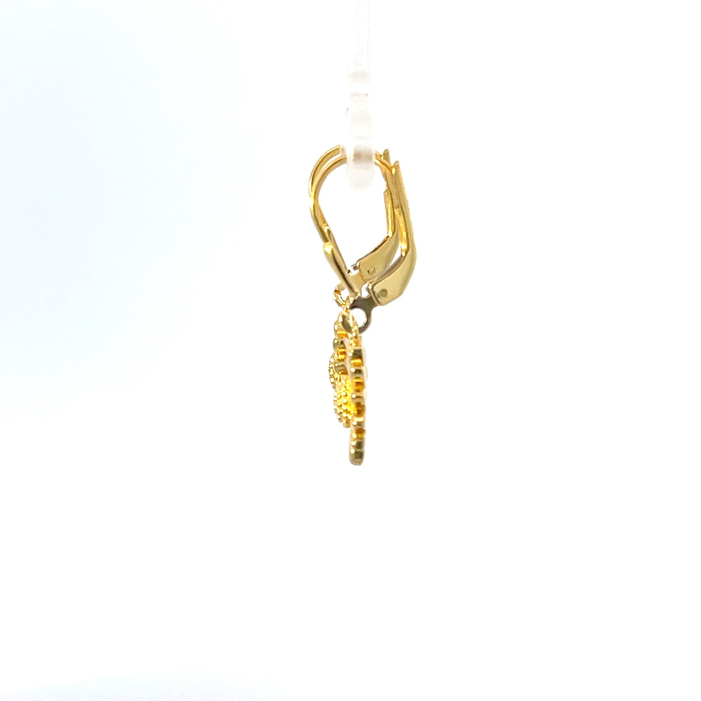 925 Silver Gold-Plated Sunflower Drop Earrings
