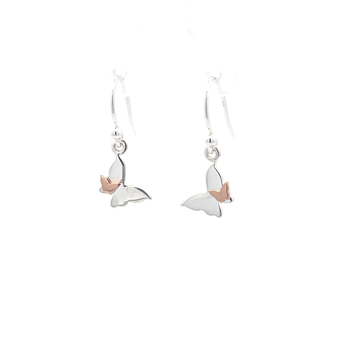 925 Silver Butterfly Drop Earrings