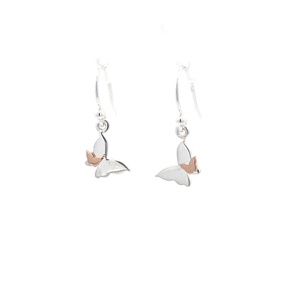 925 Silver Butterfly Drop Earrings