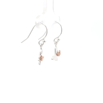 925 Silver Butterfly Drop Earrings