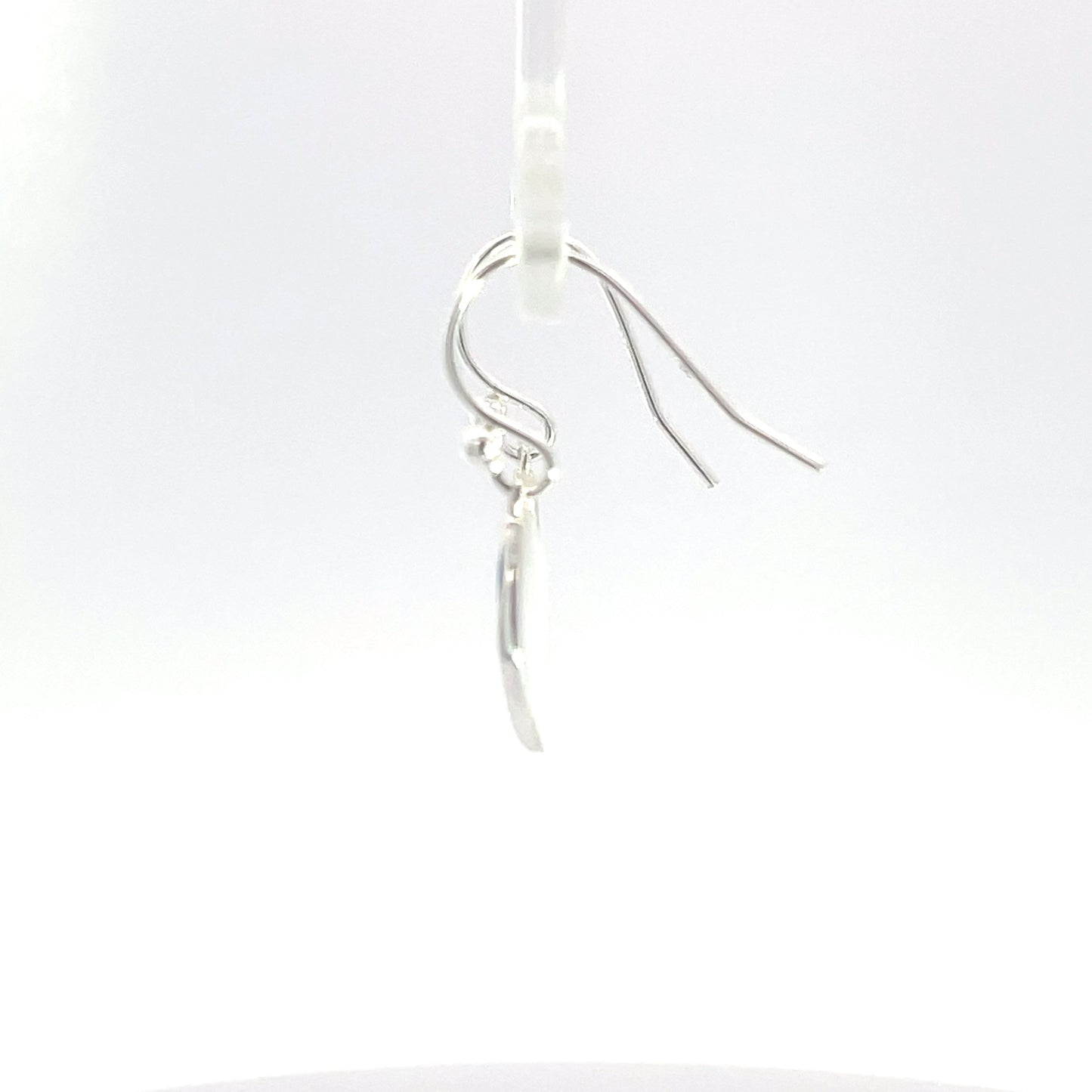 925 Silver Blue Enamel Leaf Drop Earrings