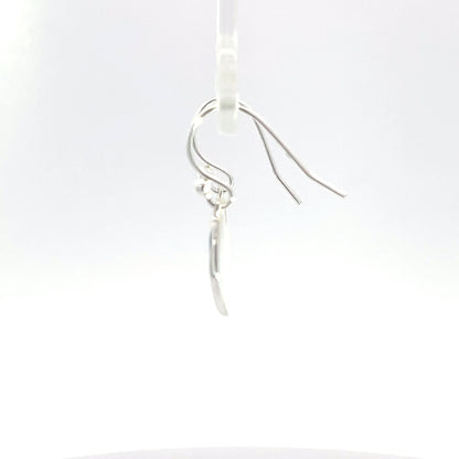 925 Silver Blue Enamel Leaf Drop Earrings