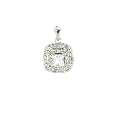 Anhänger 925er Silber Halo Zirkonia