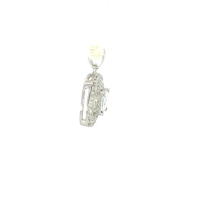 Anhänger 925er Silber Halo Zirkonia