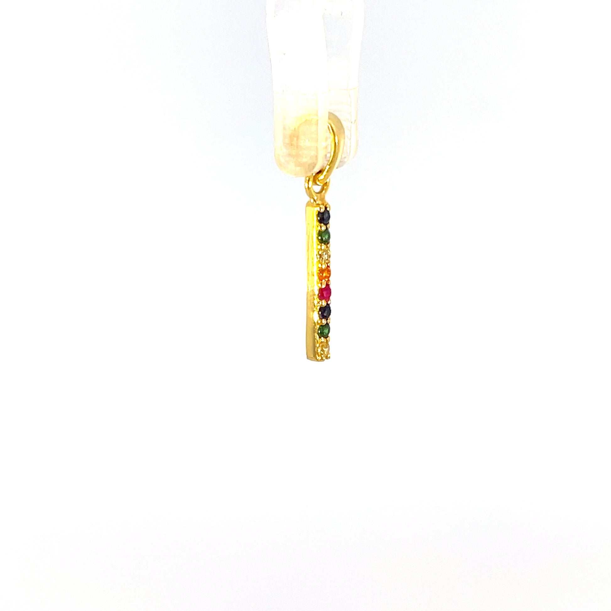 Regenbogen-Bar-Anhänger aus 925er Sterlingsilber, vergoldet