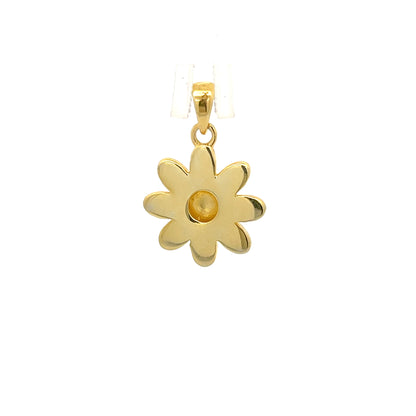 Anhänger Lächelnde Blume, vergoldet, 925er Silber