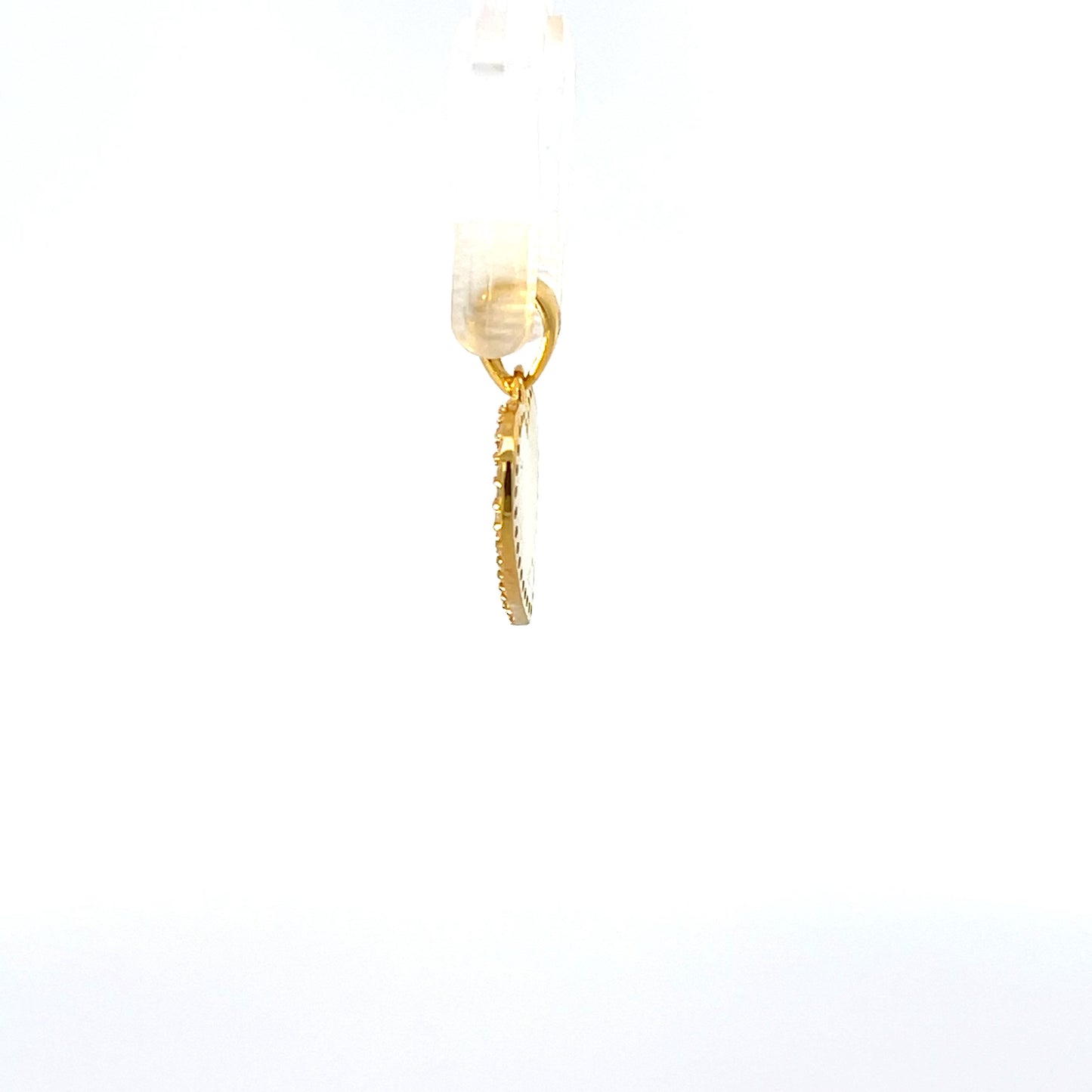 925 Silver Gold-Plated Mother of Pearl Heart Pendant