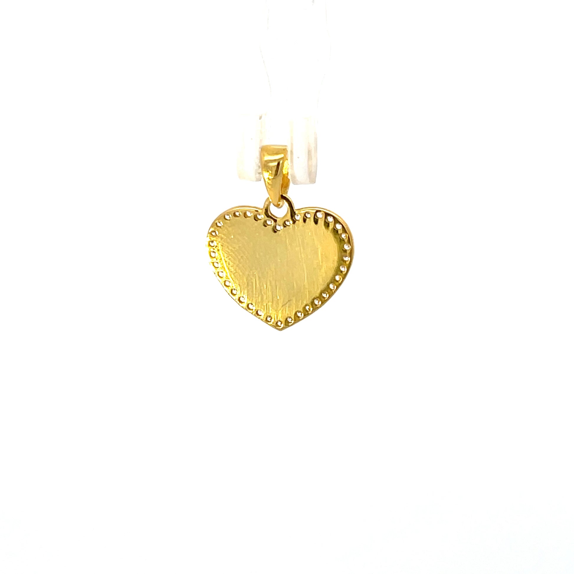 925 Silver Gold-Plated Mother of Pearl Heart Pendant