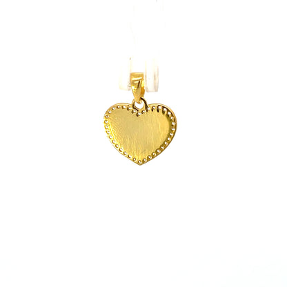 925 Silver Gold-Plated Mother of Pearl Heart Pendant