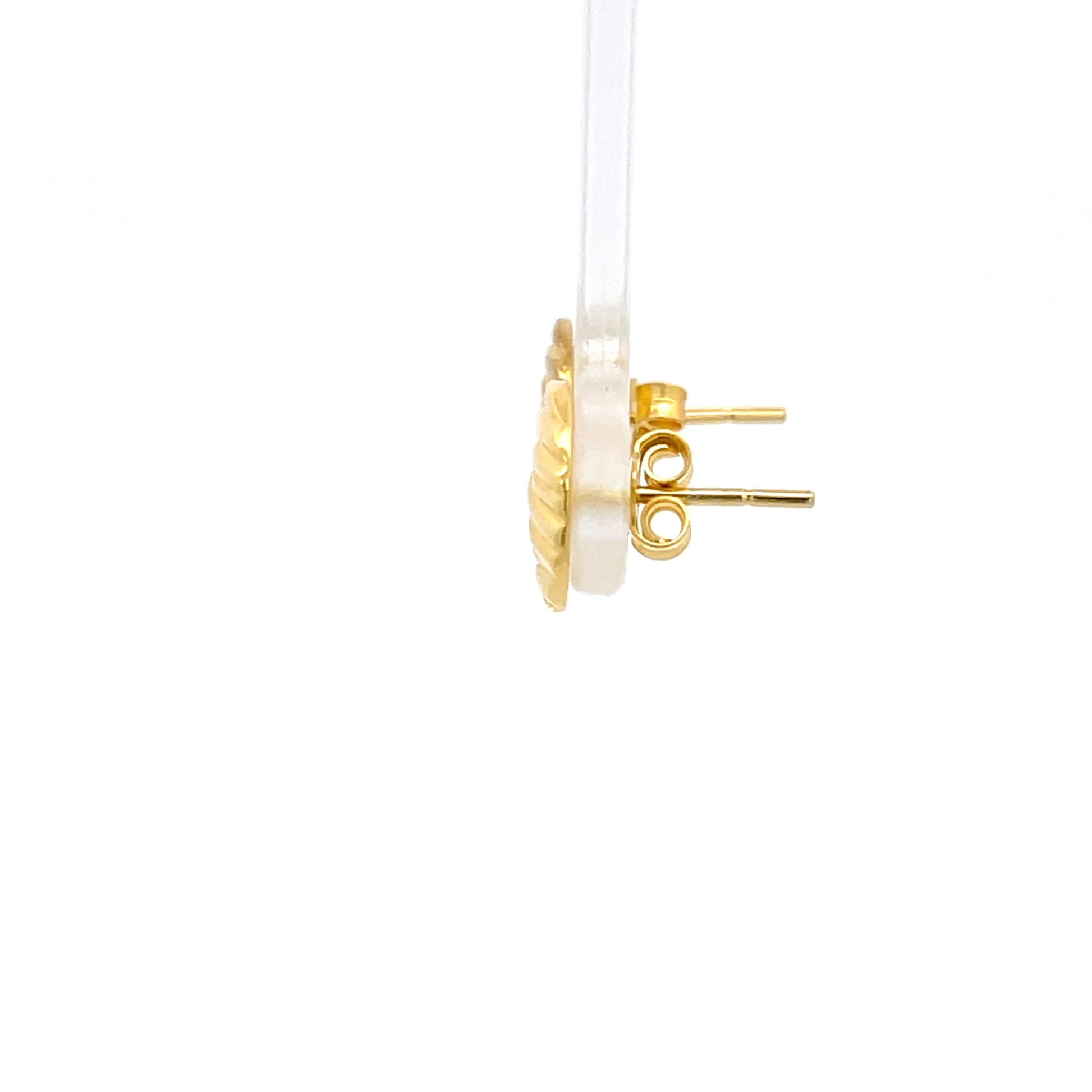 Ohrstecker aus 925er Silber, vergoldet, strukturiert