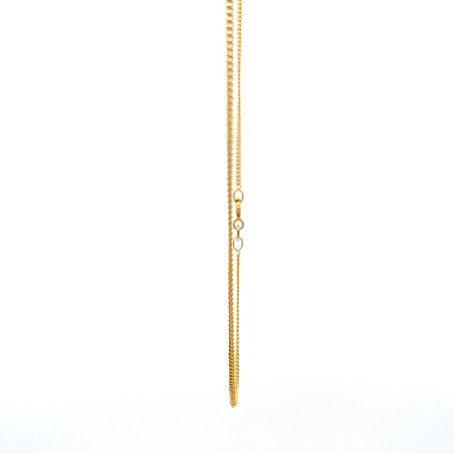 925 Silver Classic Gold Finish Curb Chain 40 cm