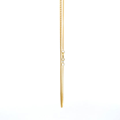 925 Silver Classic Gold Finish Curb Chain 40 cm