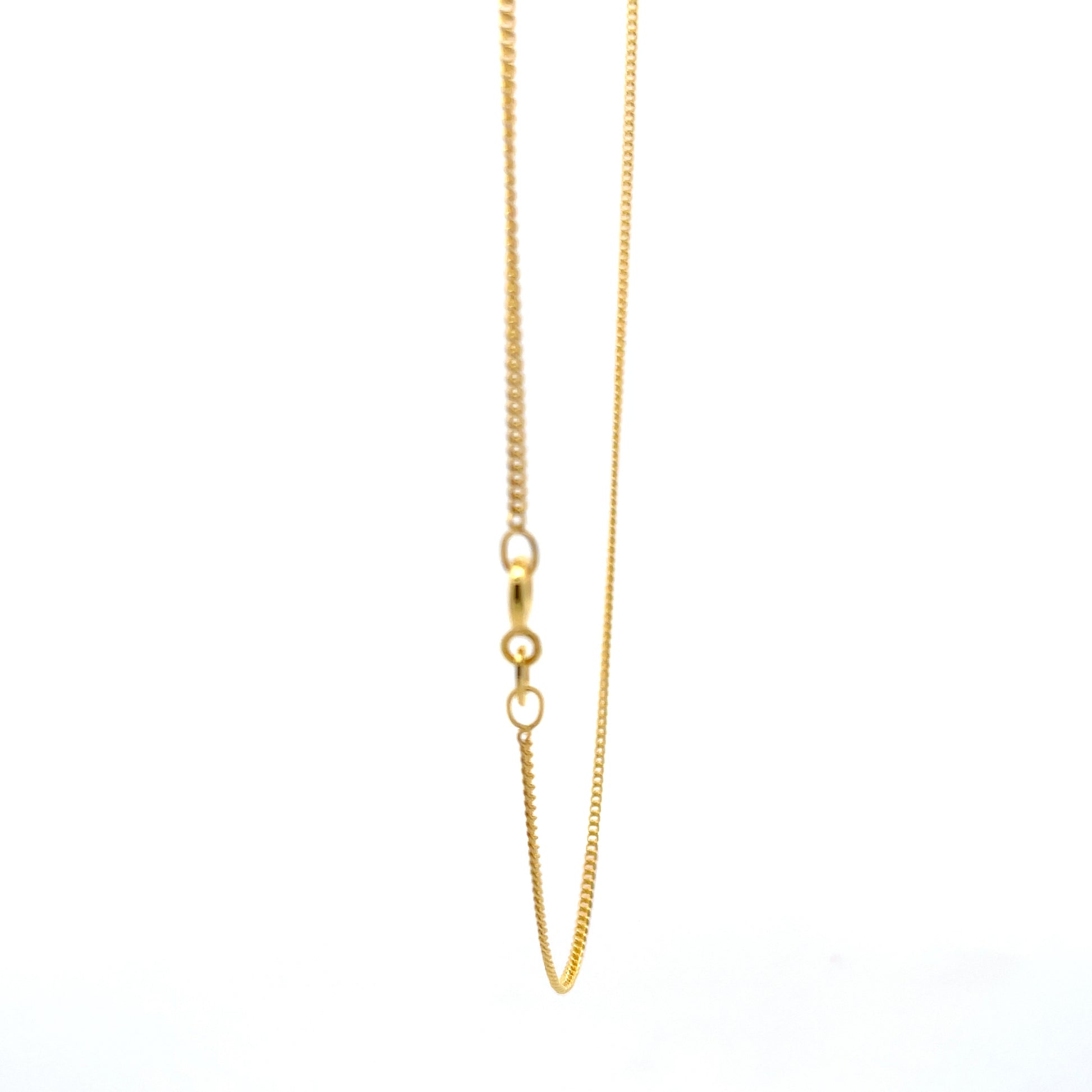 925 Silver Classic Gold Finish Curb Chain 40 cm