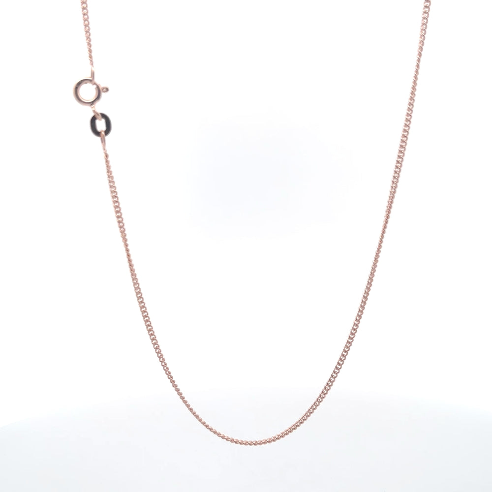 925er Silber Pure Promise Kette Roségold-Finish 45 cm