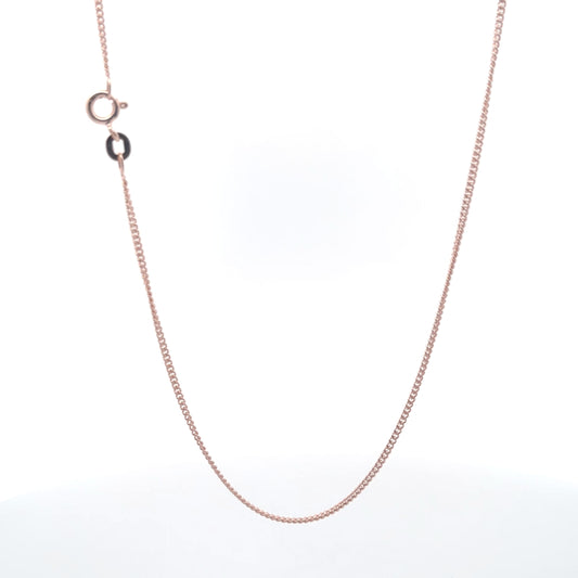 925er Silber Pure Promise Kette Roségold-Finish 45 cm