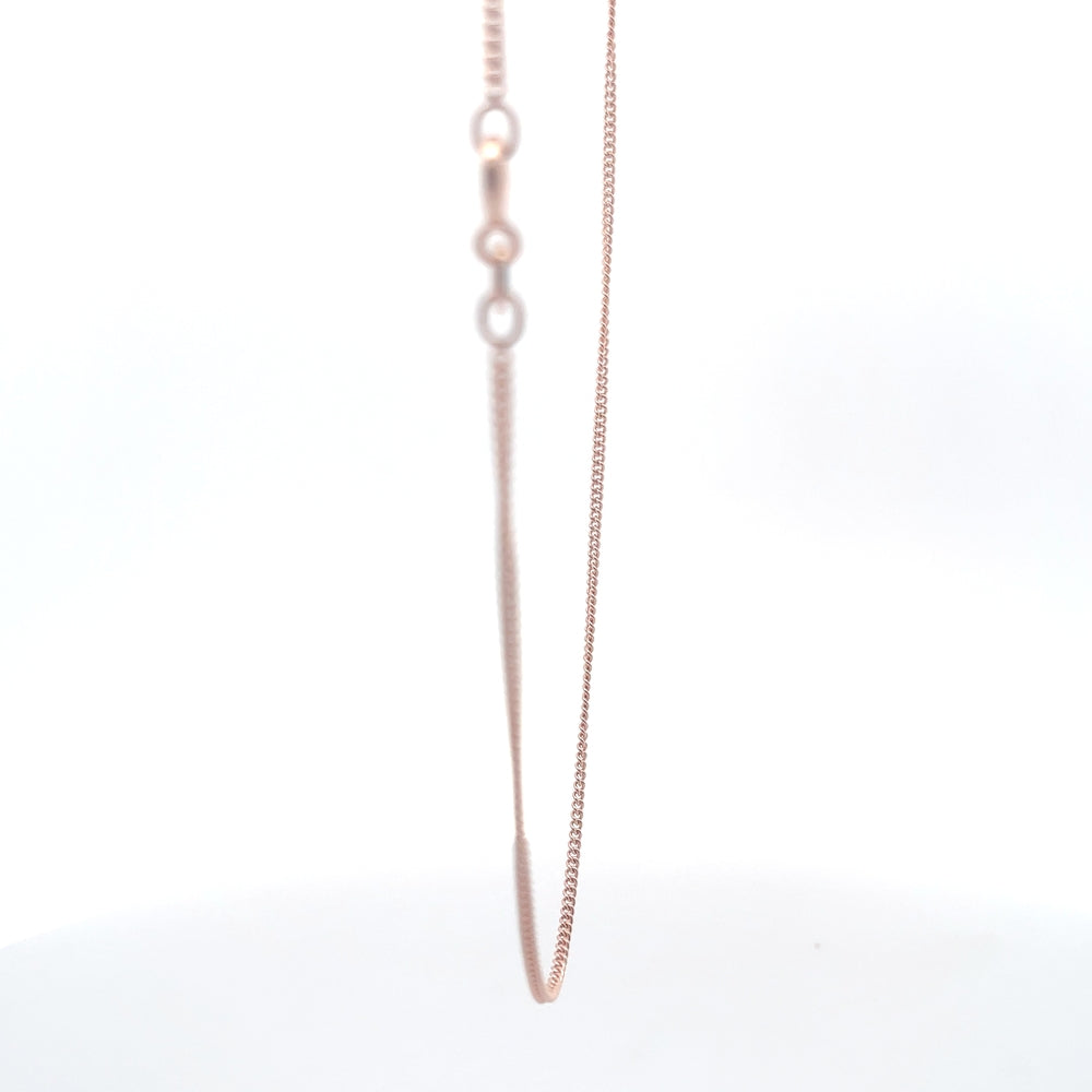 925er Silber Pure Promise Kette Roségold-Finish 45 cm