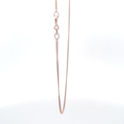 925er Silber Pure Promise Kette Roségold-Finish 45 cm