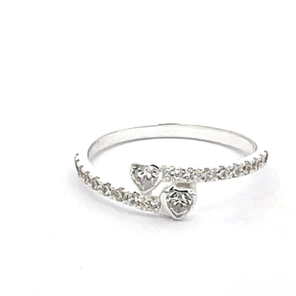 925 Silver Zircon Floral Ring – Feminine Grace