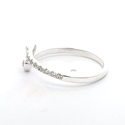 925 Silver Zircon Floral Ring – Feminine Grace