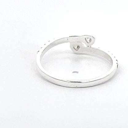 925 Silver Zircon Floral Ring – Feminine Grace