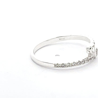 925 Silver Zircon Floral Ring – Feminine Grace