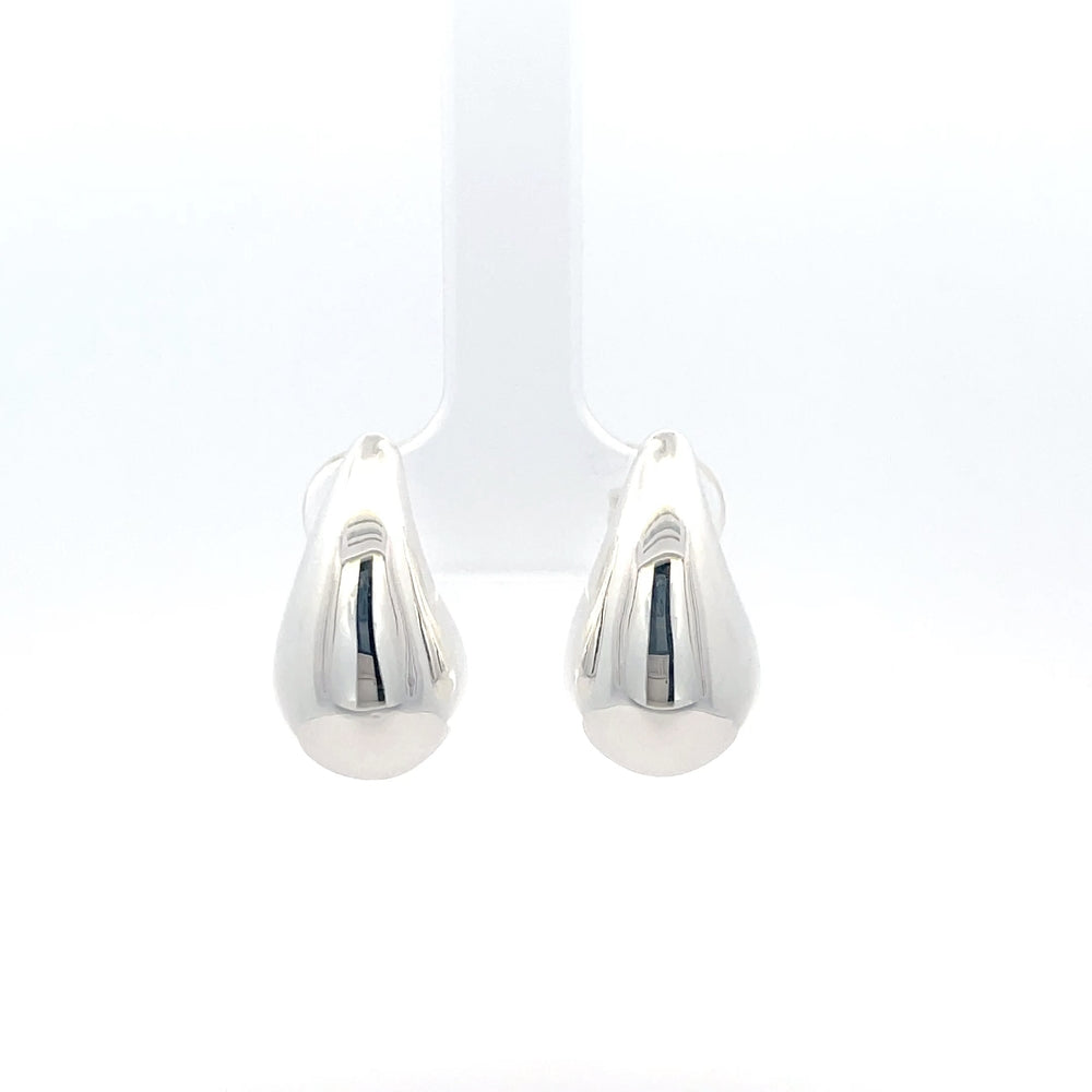 Tropfenförmige Ohrstecker aus 925er Sterlingsilber mit Steckverschluss