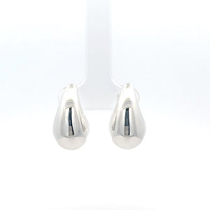925 Silver Teardrop Stud Earrings – Push Back Closure