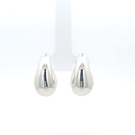 Tropfenförmige Ohrstecker aus 925er Sterlingsilber mit Steckverschluss
