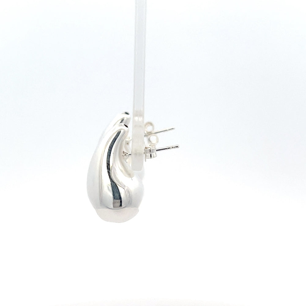 Tropfenförmige Ohrstecker aus 925er Sterlingsilber mit Steckverschluss