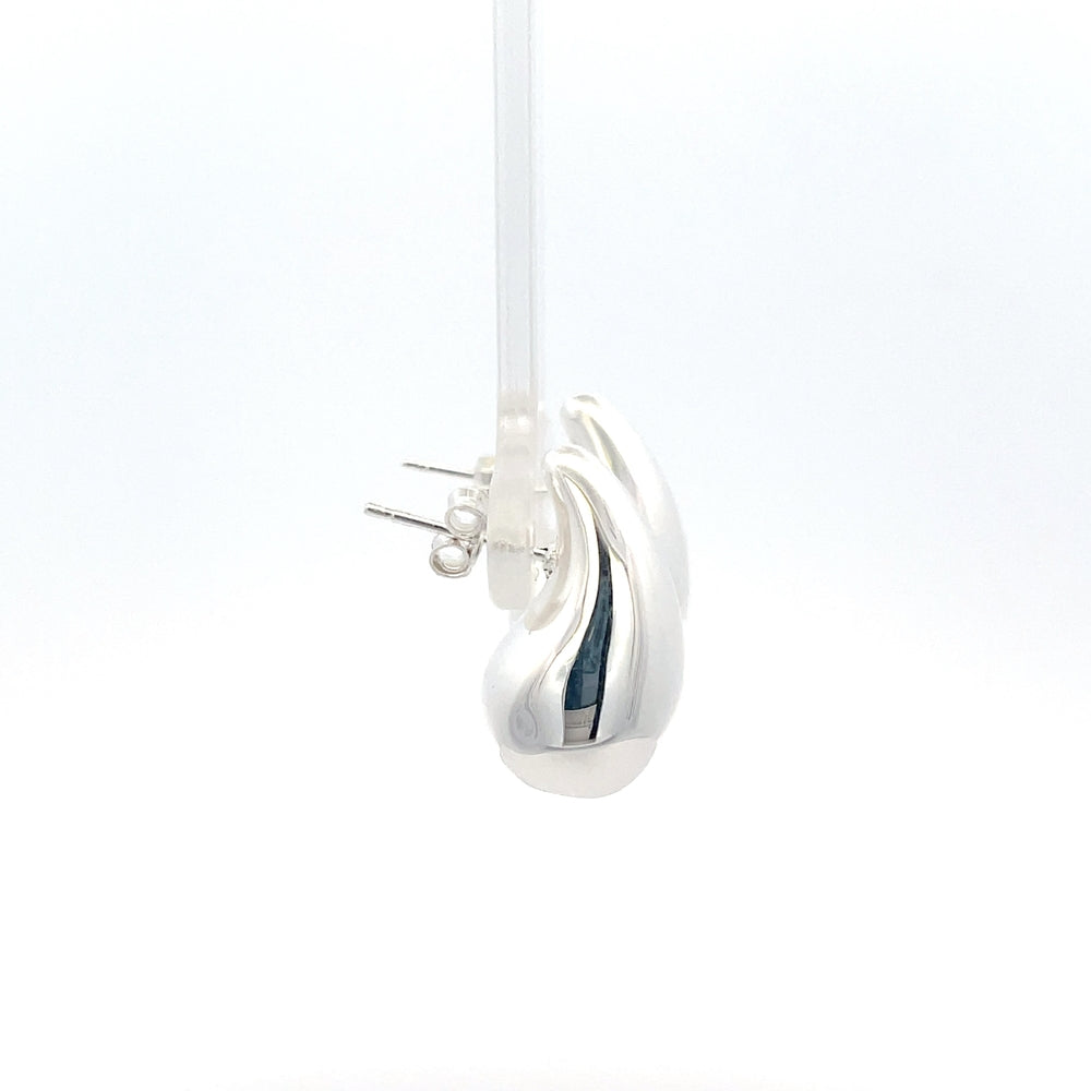 Tropfenförmige Ohrstecker aus 925er Sterlingsilber mit Steckverschluss