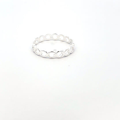 925 Silver Open Circle Band Ring – Minimal Stackable Everyday Jewelry