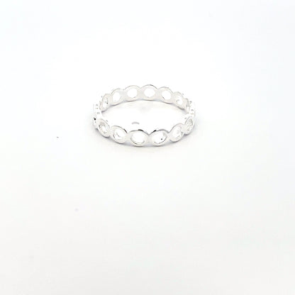 925 Silver Open Circle Band Ring – Minimal Stackable Everyday Jewelry