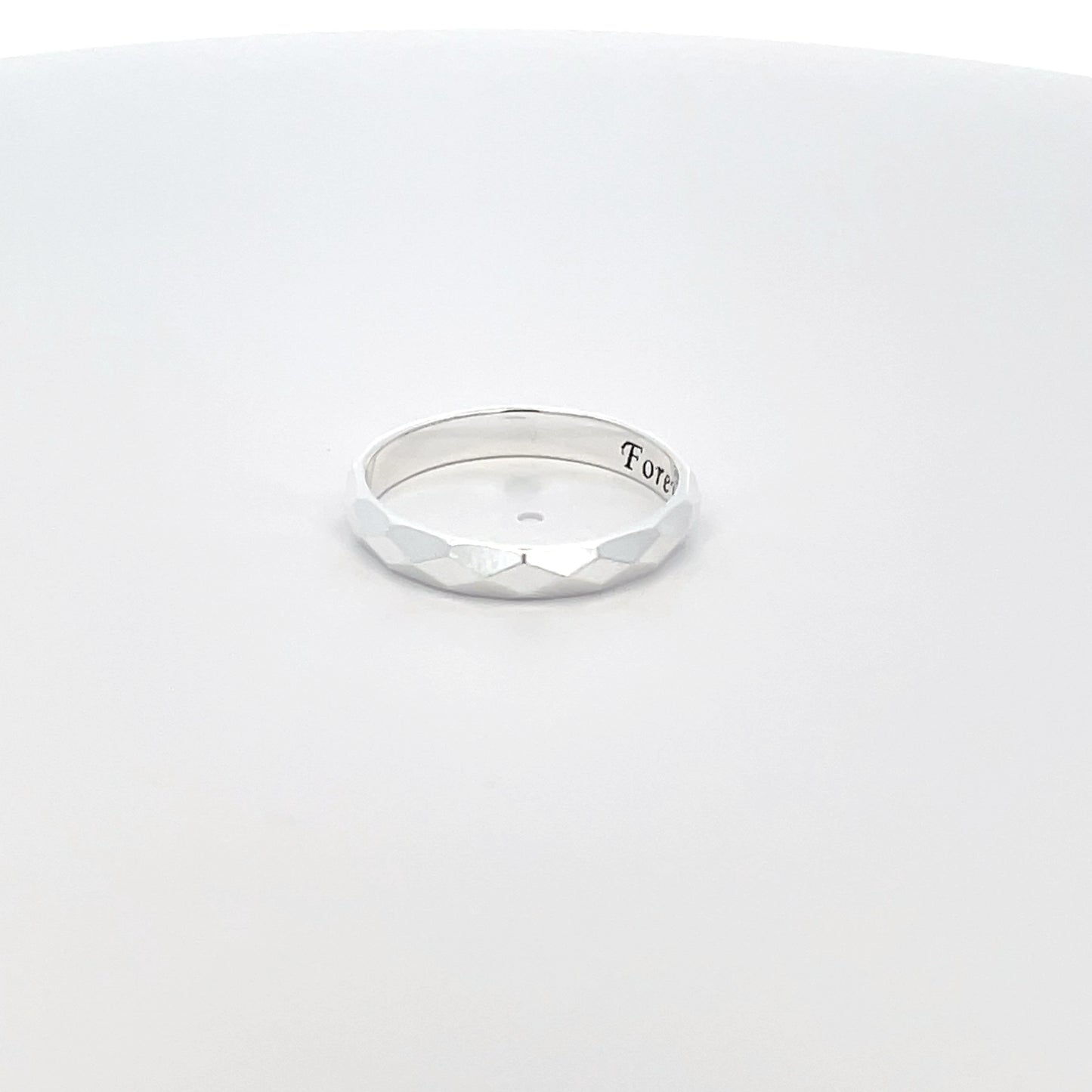 925 Silver Faceted Band Ring – Subtle Sparkle
