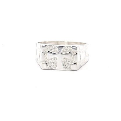 925 Silver Men’s Cross Signet Ring – Bold Minimal Statement Jewelry