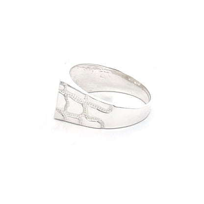 925 Silver Men’s Cross Signet Ring – Bold Minimal Statement Jewelry