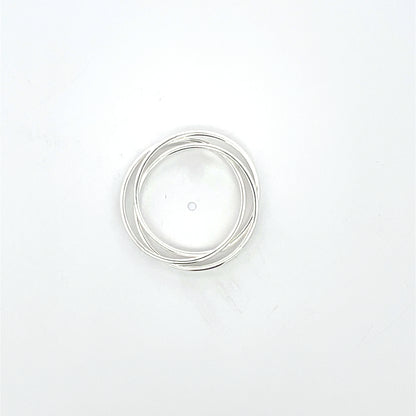 925 Silver Overlapping Band Ring – Fluid Elegance