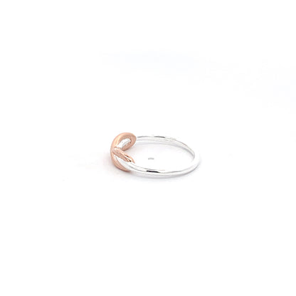 925 Silver Dual-Tone Infinity Ring – Rose Gold & Silver