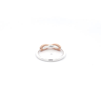 925 Silver Dual-Tone Infinity Ring – Rose Gold & Silver