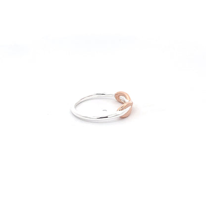 925 Silver Dual-Tone Infinity Ring – Rose Gold & Silver