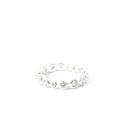 925 Silver Zircon Eternity Band Ring