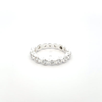 925 Silver Zircon Eternity Band Ring